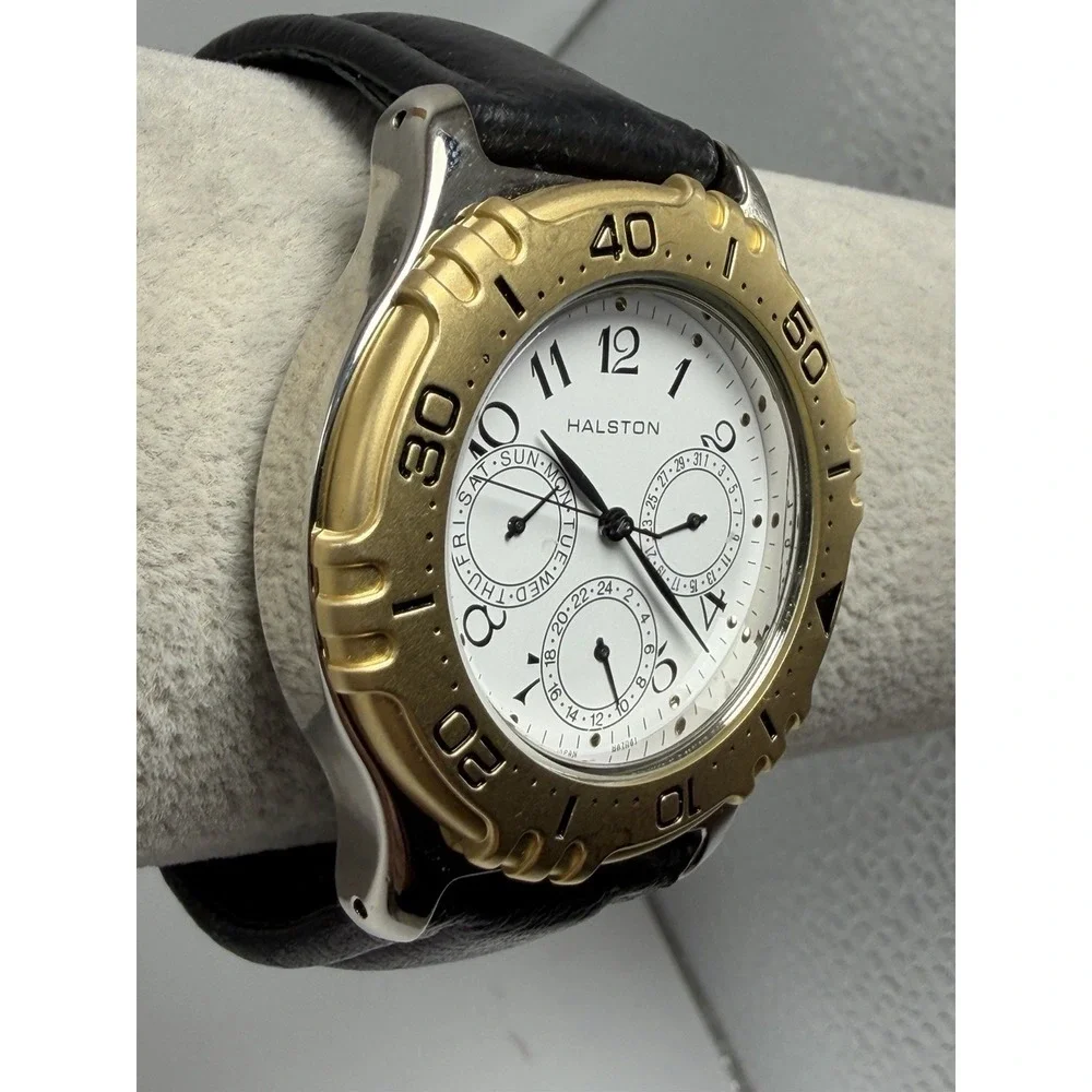 Halston 001-6P29 New Battery Mens Watch 41MM 8